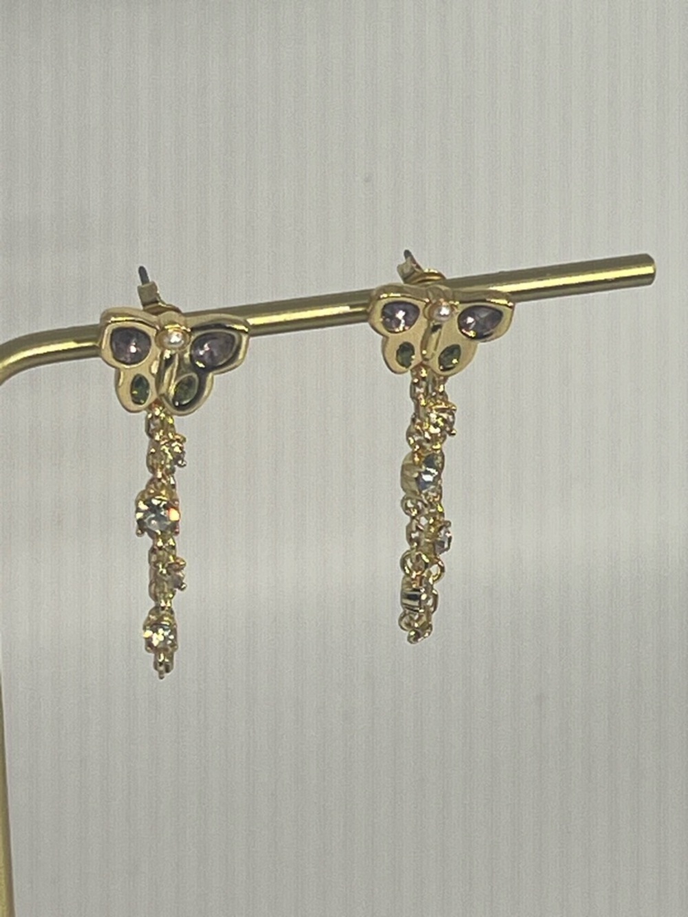 NWT Coach Butterfly Front Back Earrings Multi One Size - Picture 8 of 16